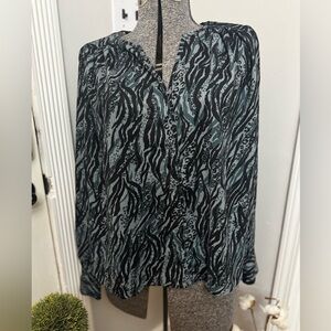 Women’s See U Soon Animal Print Blouse size Small